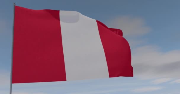 Bandeira Peru patriotismo liberdade nacional, loop sem emenda, canal alfa — Vídeo de Stock