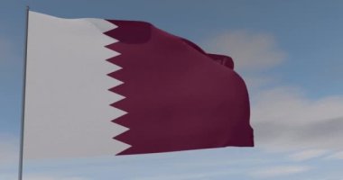 Bayrak Katar vatanseverliği ulusal özgürlük, kusursuz döngü, alfa kanalı