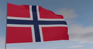 Svalbard bayrağı ve Jan Mayen vatanseverliği ulusal özgürlük, kusursuz döngü, alfa kanalı