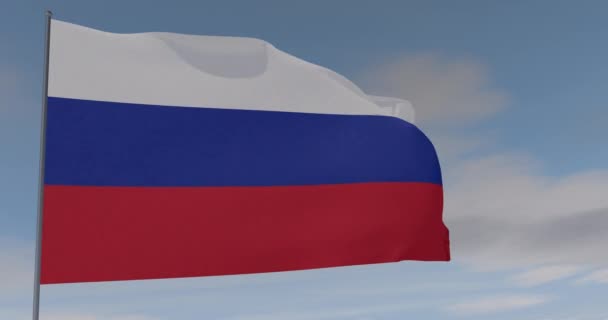 Bandeira Rússia patriotismo liberdade nacional, loop sem emenda, canal alfa — Vídeo de Stock