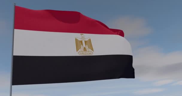 Flag Egypt patriotism national freedom, seamless loop, alpha channel — Stock Video