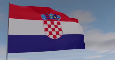 Hırvatistan 'ın vatanseverliğini gösteren ulusal özgürlük, kusursuz döngü, alfa kanalı