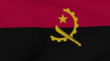 Angola vatanseverliği ulusal özgürlük, yüksek kalite 3D görüntü, 3D görüntüleme
