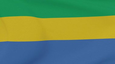 Gabon vatanseverliği ulusal özgürlük, yüksek kalite 3D görüntü, 3D görüntüleme