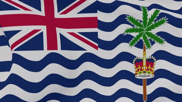 Σημαία Βρετανική Περιοχή Του Ινδικού Ωκεανού Πατριωτισμός Εθνική Ελευθερία Υψηλής — Φωτογραφία Αρχείου