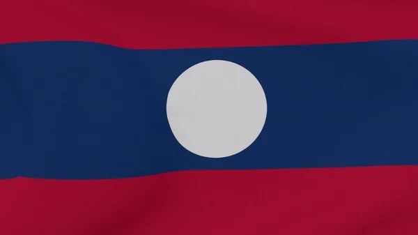 Flagge Laos Patriotismus Nationale Freiheit Hochwertiges Bild Rendering — Stockfoto