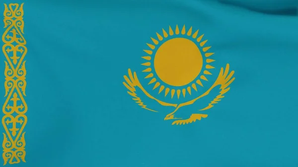 Flag Kazakhstan Patriotism National Freedom High Quality Image Rendering — Stock Photo, Image