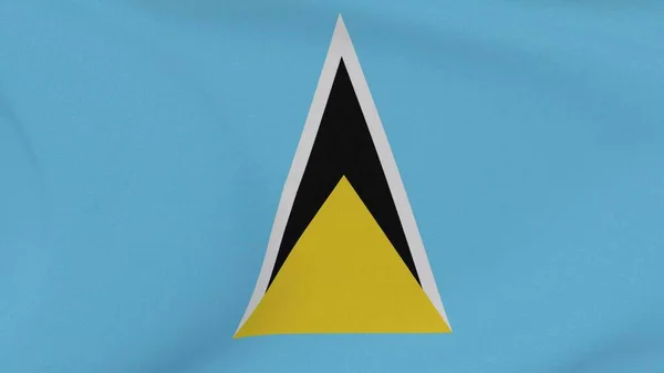 Aziz Lucia Vatanseverliği Ulusal Özgürlük Bayrağı Yüksek Kalite Resim Görüntüleme — Stok fotoğraf