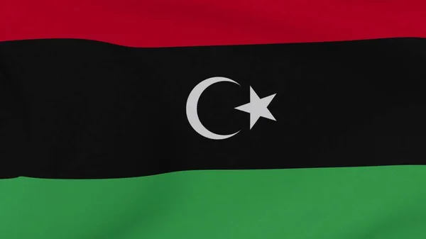 Σημαία Λιβύη Πατριωτισμός Εθνική Ελευθερία Υψηλής Ποιότητας Εικόνα Απόδοση — Φωτογραφία Αρχείου
