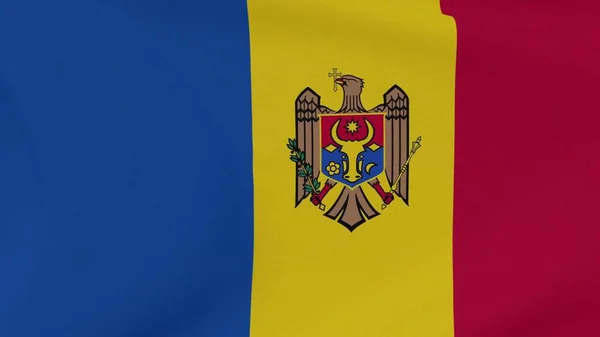 Flaga Mołdawia Patriotyzm Narodowy Wolność Wysokiej Jakości Obraz Renderowanie — Zdjęcie stockowe