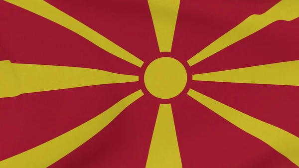 Flag North Macedonia Patriotism National Freedom High Quality Image Rendering — Stock Photo, Image