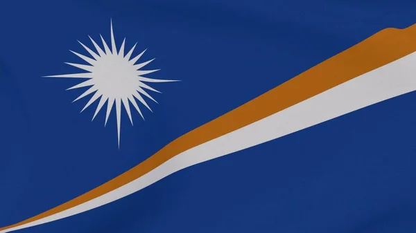 Flag Marshall Islands Patriotism National Freedom High Quality Image Rendering — Stock Photo, Image