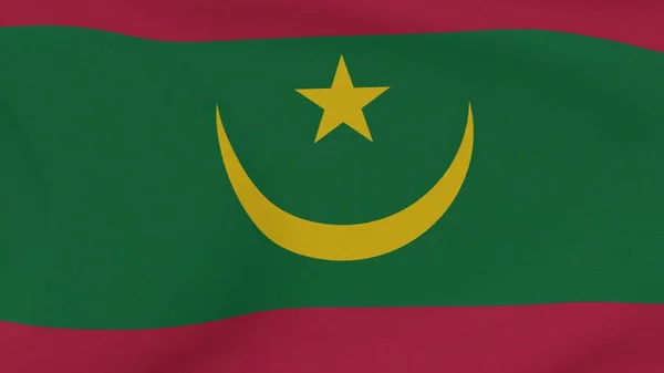 Bandiera Mauritania Patriottismo Libertà Nazionale Immagine Alta Qualità Rendering — Foto Stock