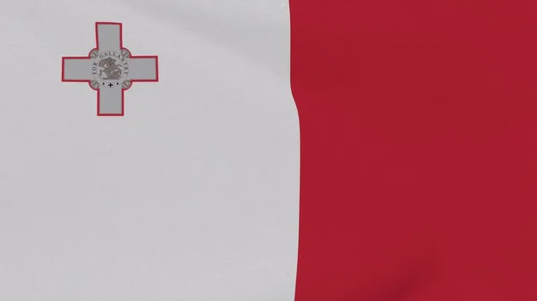 Флаг Мальтийского Патриотизма Национальной Свободы Высокое Качество Трехмерного Изображения Рендеринг — стоковое фото