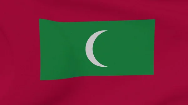 Bandera Maldivas Patriotismo Libertad Nacional Imagen Alta Calidad Renderizado — Foto de Stock