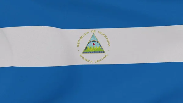 Σημαία Νικαράγουα Πατριωτισμός Εθνική Ελευθερία Υψηλής Ποιότητας Εικόνα Απόδοση — Φωτογραφία Αρχείου