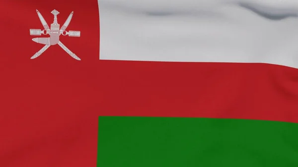 Flagga Oman Patriotism Nationell Frihet Hög Kvalitet Bild Rendering — Stockfoto