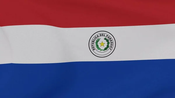 Drapeau Paraguay Patriotisme Liberté Nationale Image Haute Qualité Rendu — Photo