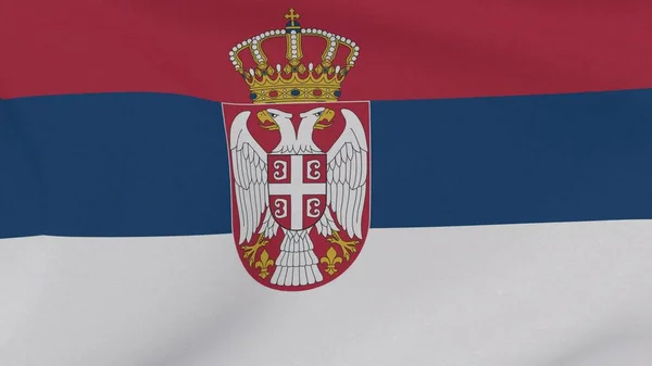 Flaga Serbia Patriotyzm Wolność Narodowa Wysokiej Jakości Obraz Renderowanie — Zdjęcie stockowe