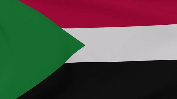 Bandeira Sudão Patriotismo Liberdade Nacional Imagem Alta Qualidade Renderização — Fotografia de Stock