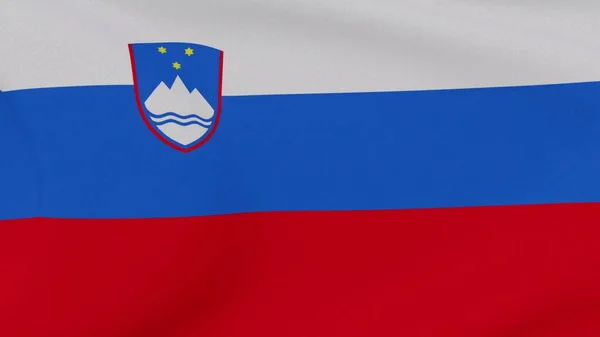Flaga Słowenia Patriotyzm Wolność Narodowa Wysokiej Jakości Obraz Renderowanie — Zdjęcie stockowe