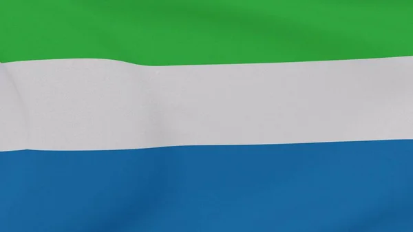 Flaga Sierra Leone Patriotyzm Wolność Narodowa Wysokiej Jakości Obraz Renderowanie — Zdjęcie stockowe