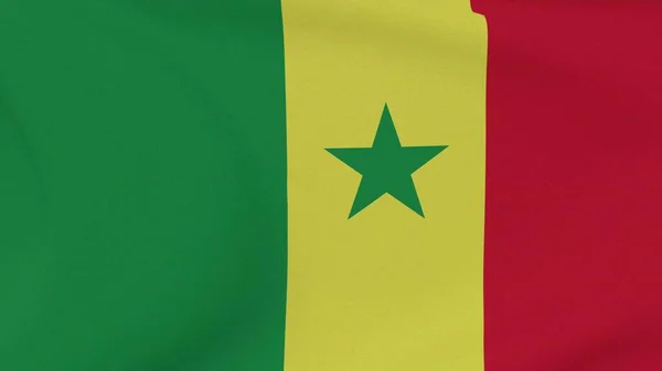 Flagga Senegal Patriotism Nationell Frihet Hög Kvalitet Bild Rendering — Stockfoto