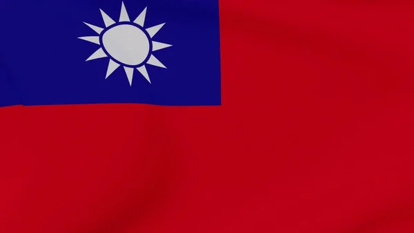 Flagga Republiken Kina Taiwan Patriotism Nationell Frihet Hög Kvalitet Bild — Stockfoto