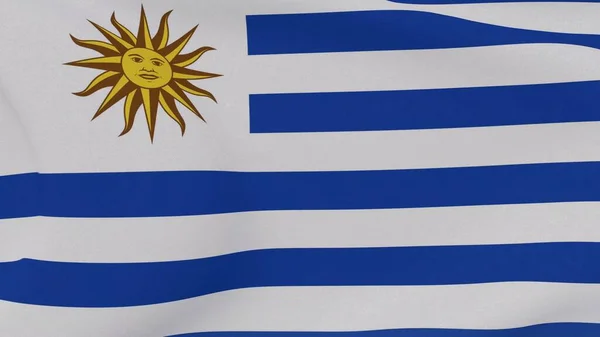 Vlag Uruguay Patriottisme Nationale Vrijheid Hoge Kwaliteit Weergave Weergave — Stockfoto