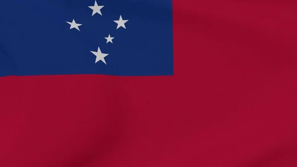 Bandeira Samoa Patriotismo Liberdade Nacional Imagem Alta Qualidade Renderização — Fotografia de Stock