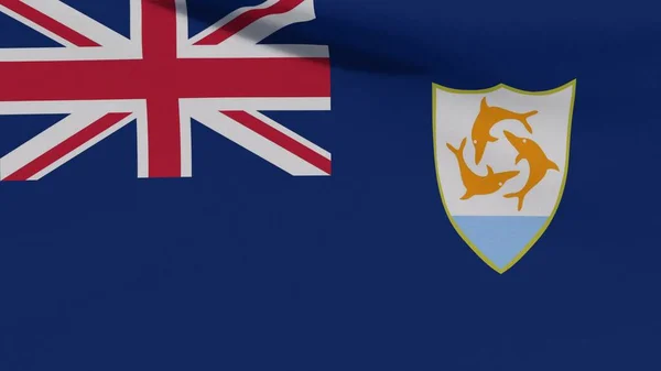 Vlag Anguilla Patriottisme Nationale Vrijheid Hoge Kwaliteit Beeld Rendering — Stockfoto