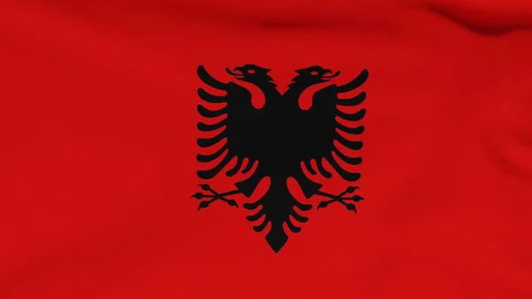 Flaga Albania Patriotyzm Wolność Narodowa Wysokiej Jakości Obraz Renderowanie — Zdjęcie stockowe