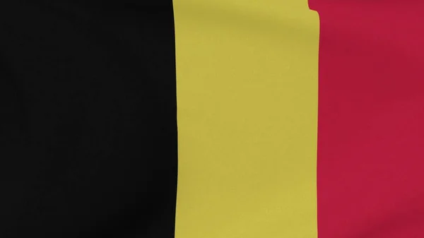 旗帜比利时爱国主义国家自由 高品质3D图像 3D渲染 — 图库照片