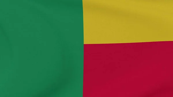 Bandeira Benin Patriotismo Liberdade Nacional Imagem Alta Qualidade Renderização — Fotografia de Stock