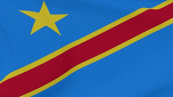 Flagga Kongo Patriotism Nationell Frihet Hög Kvalitet Bild Rendering — Stockfoto