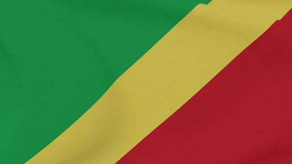 Zászló Kongói Köztársaság Patriotizmus Nemzeti Szabadság Kiváló Minőségű Kép Renderelés — Stock Fotó