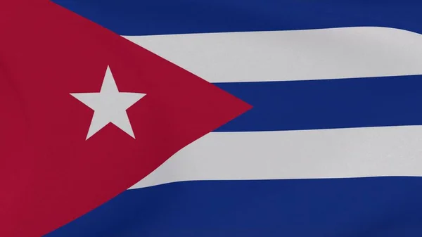 Σημαία Κούβα Πατριωτισμός Εθνική Ελευθερία Υψηλής Ποιότητας Εικόνα Απόδοση — Φωτογραφία Αρχείου