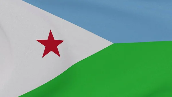 Flag Djibouti Patriotism National Freedom High Quality Image Rendering — Stock Photo, Image