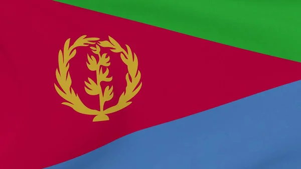 Σημαία Ερυθραία Πατριωτισμός Εθνική Ελευθερία Υψηλής Ποιότητας Εικόνα Απόδοση — Φωτογραφία Αρχείου