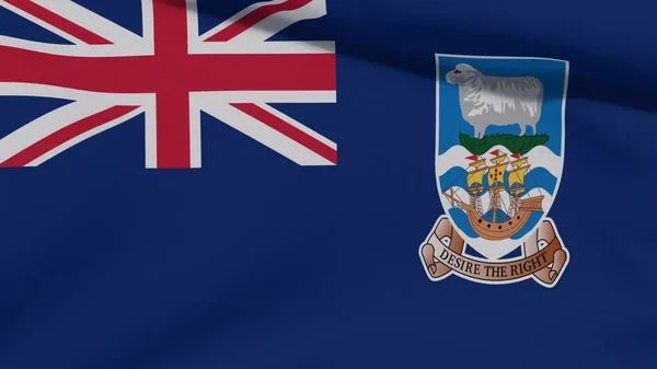 Flag Falkland Islands Patriotism National Freedom High Quality Image Rendering — Stock Photo, Image