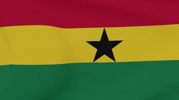 Vlajka Ghana Patriotismus Národní Svoboda Vysoce Kvalitní Obraz Vykreslování — Stock fotografie