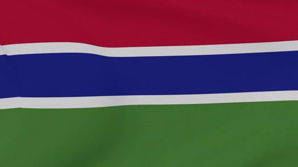 Flag Gambia Patriotism National Freedom High Quality Image Rendering — Stock Photo, Image