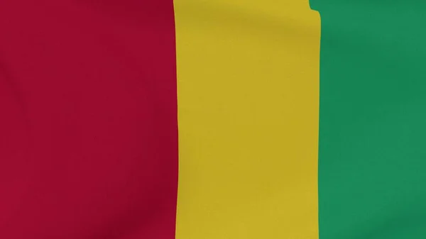 Flagga Guinea Patriotism Nationell Frihet Hög Kvalitet Bild Rendering — Stockfoto