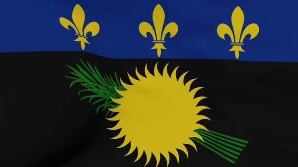 Bayrak Guadeloupe Vatanseverlik Ulusal Özgürlük Yüksek Kalite Görüntü Görüntüleme — Stok fotoğraf
