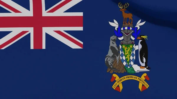 Прапор Південної Джорджії Південно Сандвічеві Острови Патріотизм Національної Свободи Високоякісний — стокове фото
