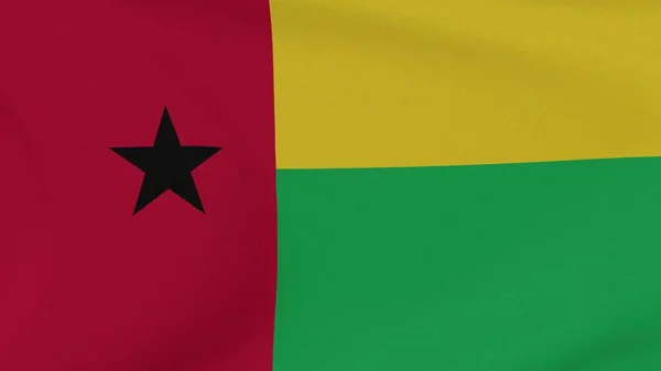 Vlajka Guinea Bissau Vlastenectví Národní Svoboda Vysoce Kvalitní Obraz Vykreslování — Stock fotografie