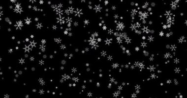 Düşen Kar Tanelerinin Güzel Döngüsü Büyülü bir Noel Arkaplanı Atmosferi Oluşturuyor Şenlikli Kutlamalar ve Tatil Dekorasyonu İçin Mükemmel. Yüksek kalite 4k görüntü