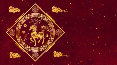 Yeni Ay Yılı 'nda Çin Yeni Yılı' nı Altın Madalyalar ve Şans, Refah ve Neşe 'yi Sembolize eden Şenlikli Şablonlar ile kutlayın. Yüksek kalite 4k görüntü