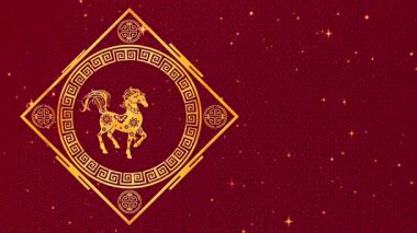 Çin Yeni Yılı 'nı Refah, Şans ve Neşe Sembolleri ile kutlayın. Zengin Kızıl Arkaplan' a karşı Güzel Süslü Resimler sergileniyor. Yüksek kalite 4k görüntü