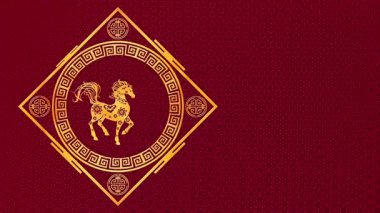 Neşeli Çin Yeni Yılı 'nı canlı semboller, zengin gelenekler ve geleneksel örüntülerle kutlayın. Refahı kucaklayan ve Ruhsal Döngü Animasyonunda İyi Şans. Yüksek kalite